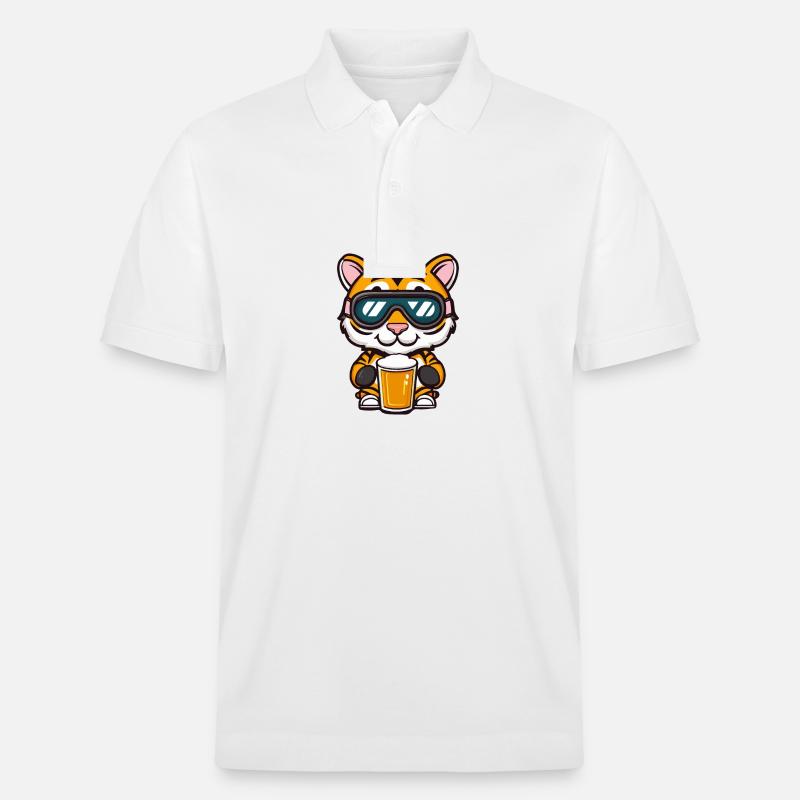 Bière Tiger Ski - Polo PREPSTER bio Stanley/Stella Unisexe - blanc