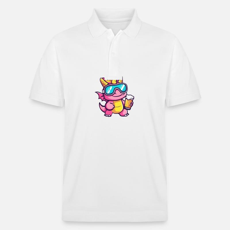 Drache Ski Bier - Stanley/Stella Unisex Bio-Poloshirt PREPSTER - Weiß