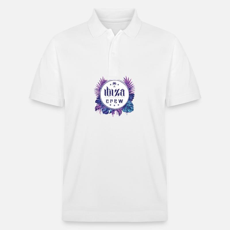 Ibiza Crew Bunt - Stanley/Stella Unisex Bio-Poloshirt PREPSTER - Weiß