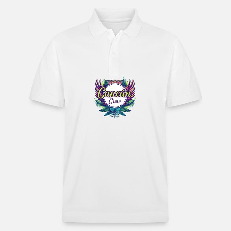 Cancun Crew Urlaub - Stanley/Stella Unisex Bio-Poloshirt PREPSTER - Weiß