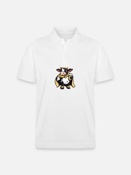 Kuh Bier Lustig - Stanley/Stella Unisex Bio-Poloshirt PREPSTER - Weiß