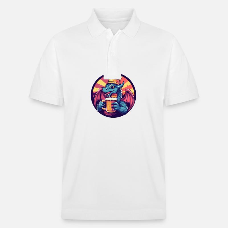 Bande dessinée Dragon Beer - Polo PREPSTER bio Stanley/Stella Unisexe - blanc