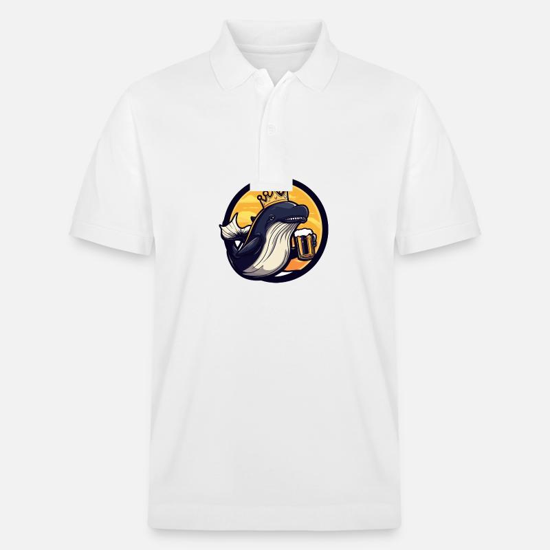 Wal Bier Comic - Stanley/Stella Unisex Bio-Poloshirt PREPSTER - Weiß
