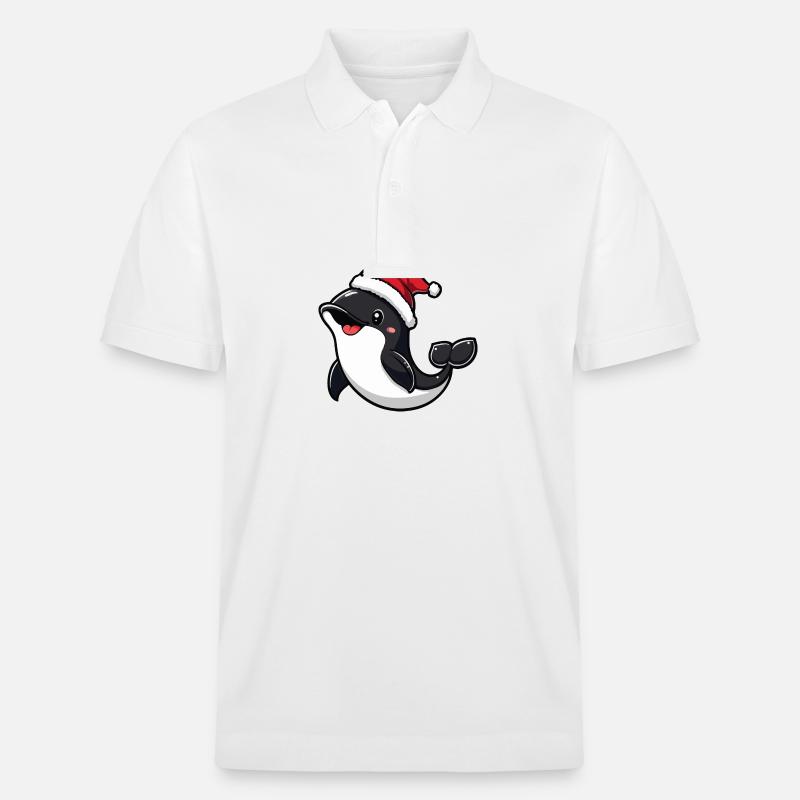 Wal Weihnachten Niedlich - Stanley/Stella Unisex Bio-Poloshirt PREPSTER - Weiß