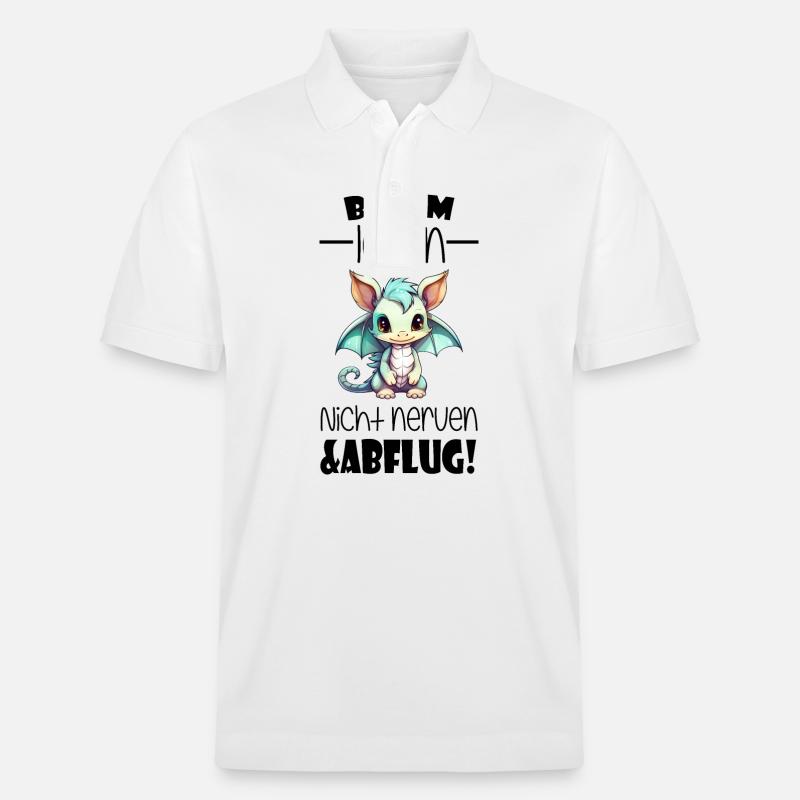 Lesen Schulkind Drache - Stanley/Stella Unisex Bio-Poloshirt PREPSTER - Weiß