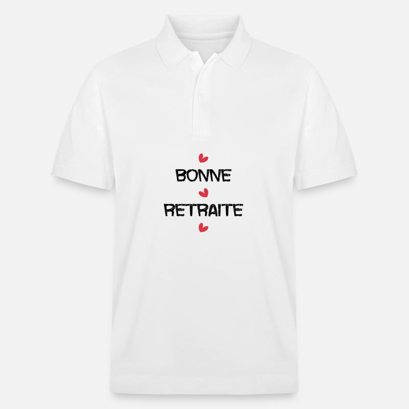 RETRAITE. RETRAITE. RETRAITEE. RETRAITE - Polo PREPSTER bio Stanley/Stella Unisexe - blanc