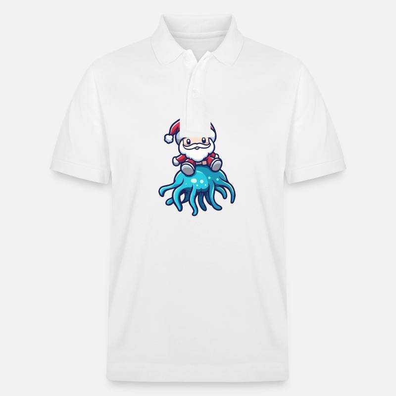 Méduse Père Noël - Polo PREPSTER bio Stanley/Stella Unisexe - blanc