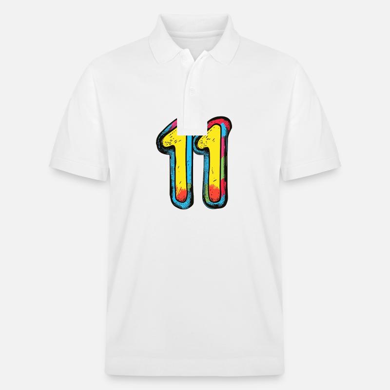 11 Symbole numérique - Polo PREPSTER bio Stanley/Stella Unisexe - blanc