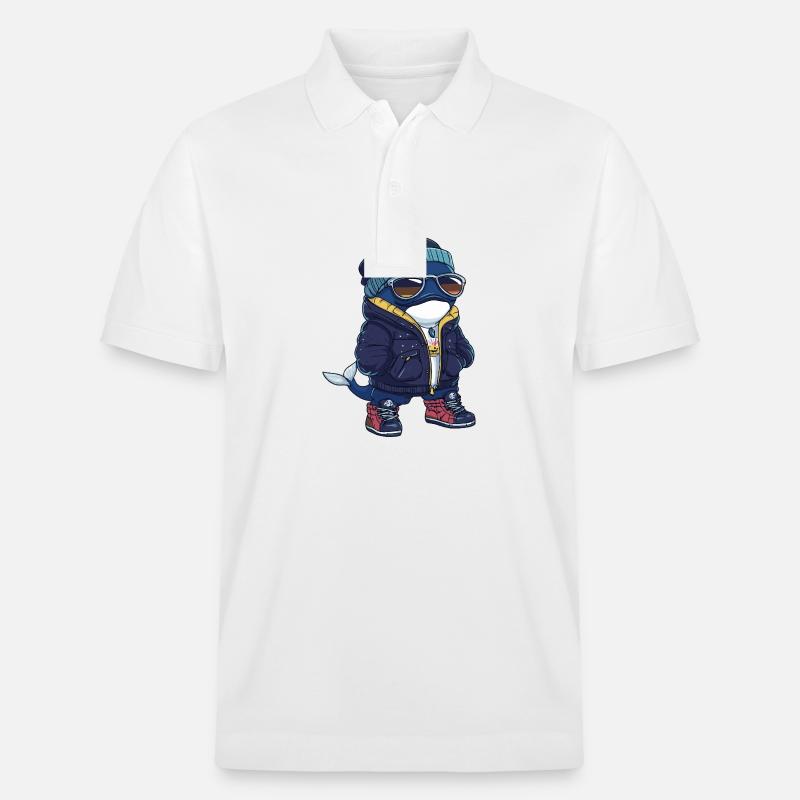 Baleine Cool Bande Dessinée - Polo PREPSTER bio Stanley/Stella Unisexe - blanc