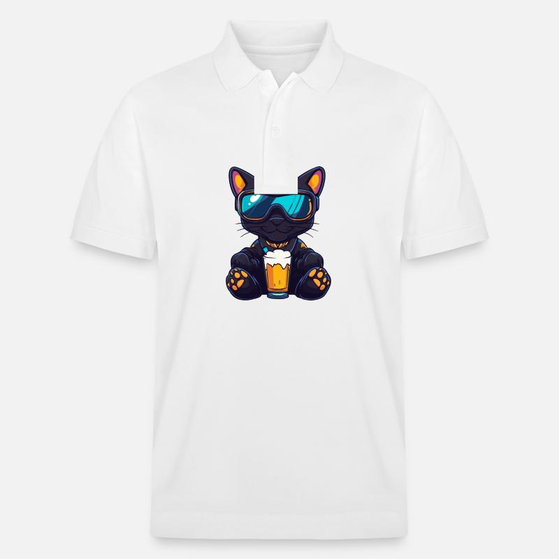 Bière de ski Panther - Polo PREPSTER bio Stanley/Stella Unisexe - blanc