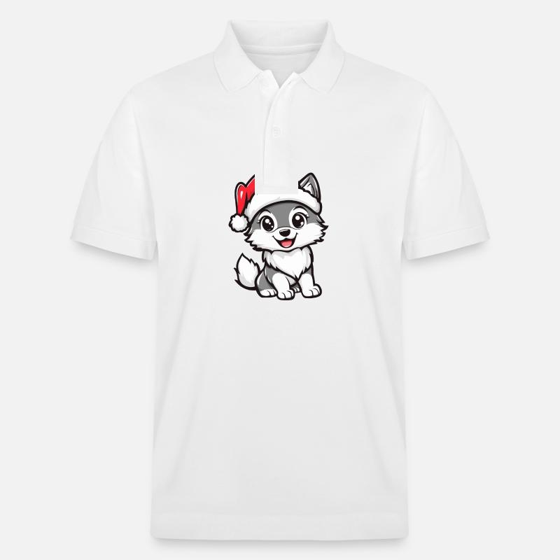 Loup Noël Mignon - Polo PREPSTER bio Stanley/Stella Unisexe - blanc