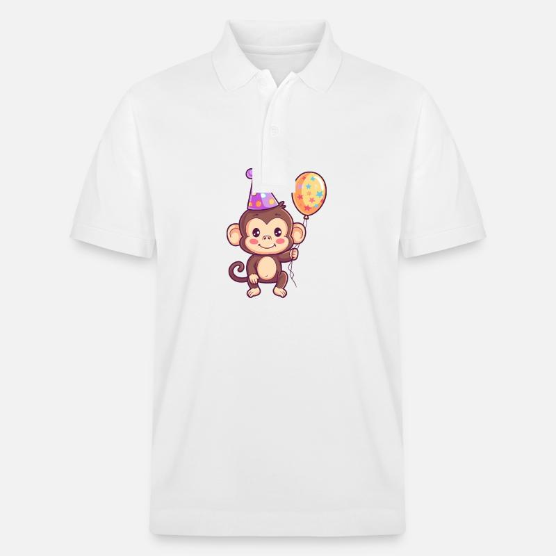 Singe Anniversaire Bébé - Polo PREPSTER bio Stanley/Stella Unisexe - blanc