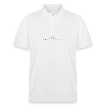 Ich hasse Spieleentwicklung - Stanley/Stella Unisex Bio-Poloshirt PREPSTER - Weiß - Vorne - Roxy (174cm) & Andy (188cm)