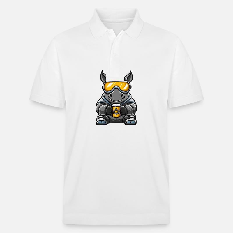 Bière Rhino Ski - Polo PREPSTER bio Stanley/Stella Unisexe - blanc