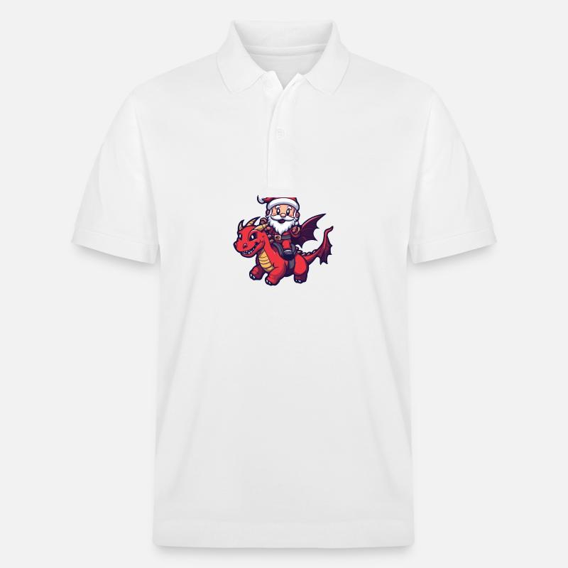 Dragon Père Noël - Polo PREPSTER bio Stanley/Stella Unisexe - blanc