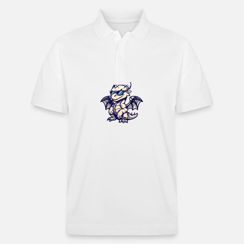 Drache Tier - Stanley/Stella Unisex Bio-Poloshirt PREPSTER - Weiß