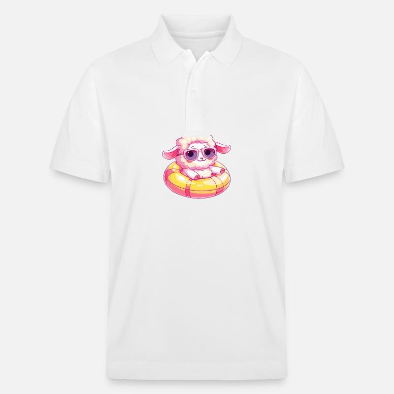Schaf Comic Cool - Stanley/Stella Unisex Bio-Poloshirt PREPSTER - Weiß