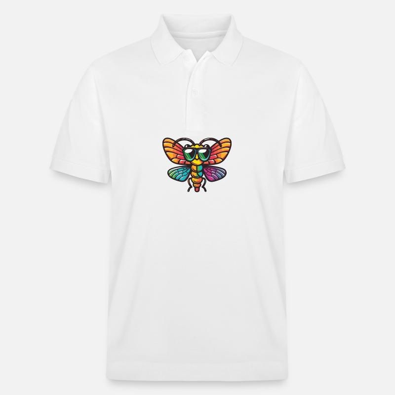Libelle Tier - Stanley/Stella Unisex Bio-Poloshirt PREPSTER - Weiß