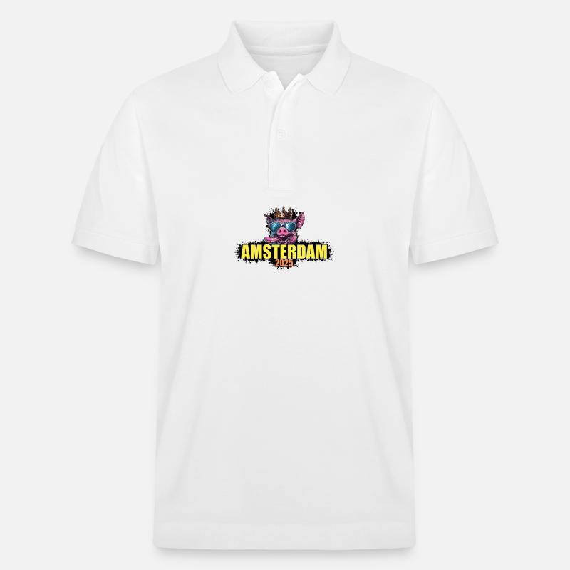 Amsterdam 2025 Cochon - Polo PREPSTER bio Stanley/Stella Unisexe - blanc