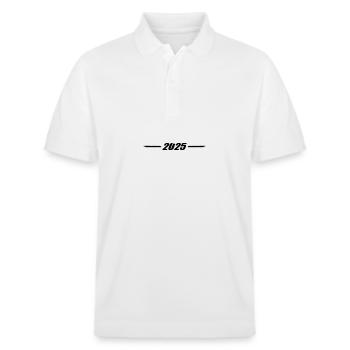 2025 - Polo PREPSTER bio Stanley/Stella Unisexe - blanc - Devant - Roxy (174cm) & Andy (188cm)