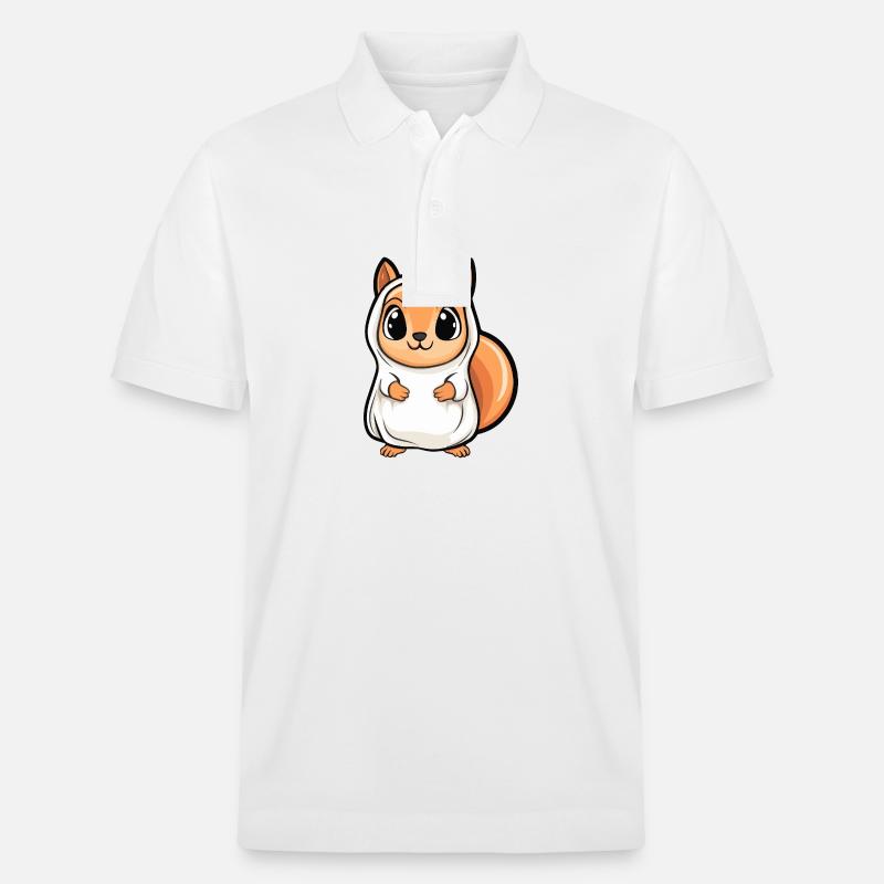 Eichhörnchen Halloween Lustig Geist - Stanley/Stella Unisex Bio-Poloshirt PREPSTER - Weiß