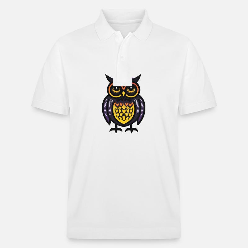 Eule Halloween Comic Zombie - Stanley/Stella Unisex Bio-Poloshirt PREPSTER - Weiß