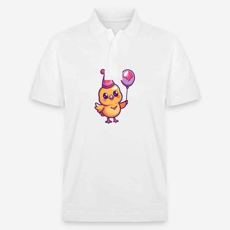 Poulet Anniversaire Bébé - Polo PREPSTER bio Stanley/Stella Unisexe - blanc