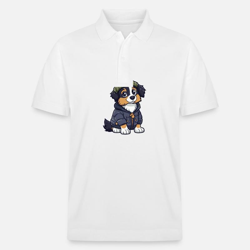 Berger Australien Chien Hiver - Polo PREPSTER bio Stanley/Stella Unisexe - blanc