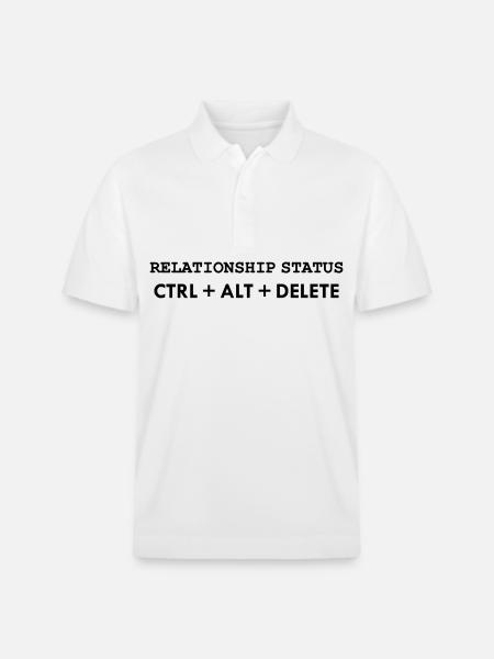 Beziehungsstatus CTRL ALT DELETE - Stanley/Stella Unisex Bio-Poloshirt PREPSTER - Weiß