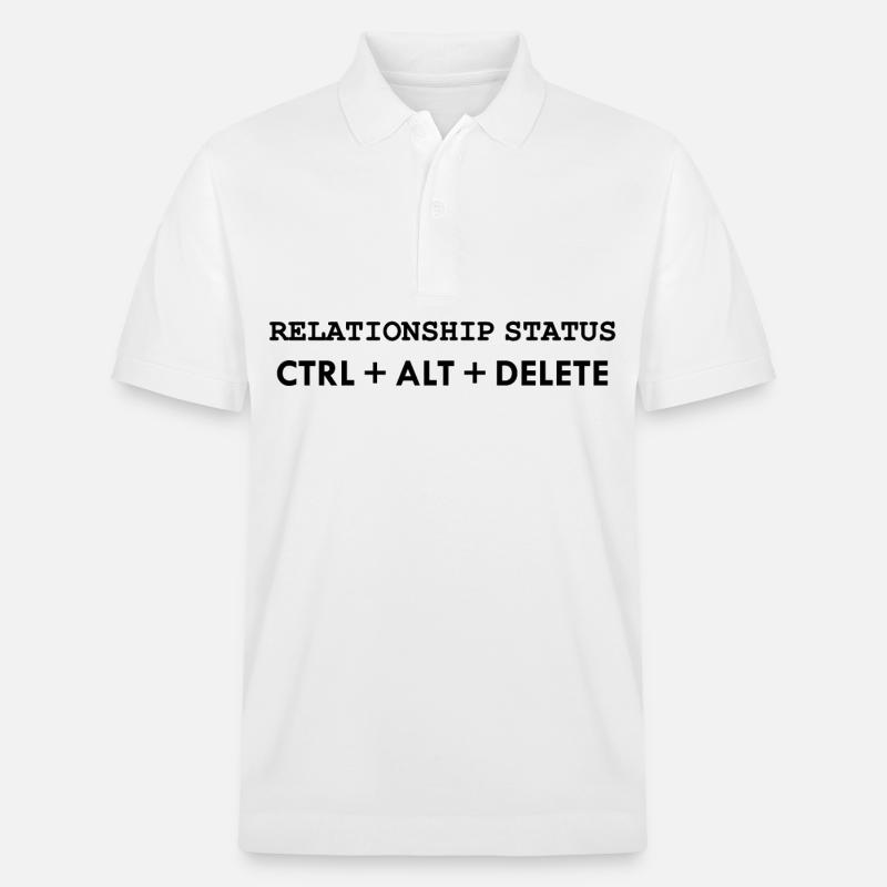Relationship status CTRL ALT DELETE - Stanley/Stella Unisex Organic Polo Shirt PREPSTER - white