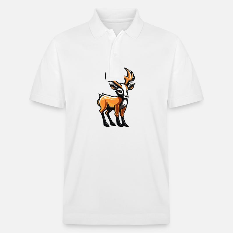 Bande dessinée de cerf - Polo PREPSTER bio Stanley/Stella Unisexe - blanc