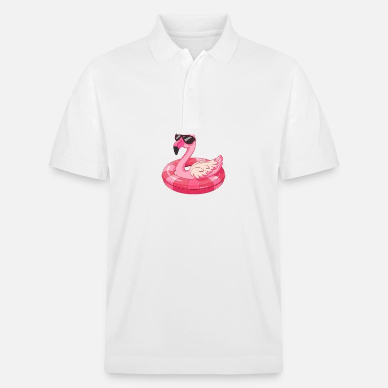 Flamingo Bande Dessinée Cool - Polo PREPSTER bio Stanley/Stella Unisexe - blanc