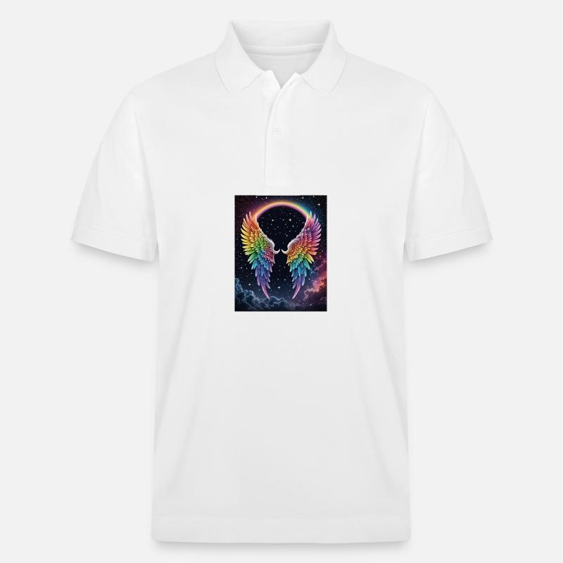 Regenbogenflug im Kosmos - Stanley/Stella Unisex Bio-Poloshirt PREPSTER - Weiß