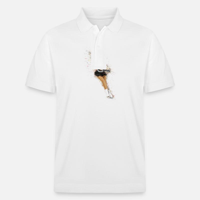 Dynamisches Eiskunstlaufen für einen - Stanley/Stella Unisex Bio-Poloshirt PREPSTER - Weiß