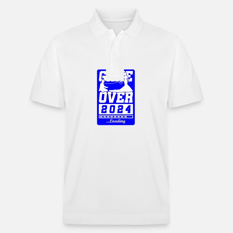 Hochzeit Loading 2024 Game Over - Stanley/Stella Unisex Bio-Poloshirt PREPSTER - Weiß