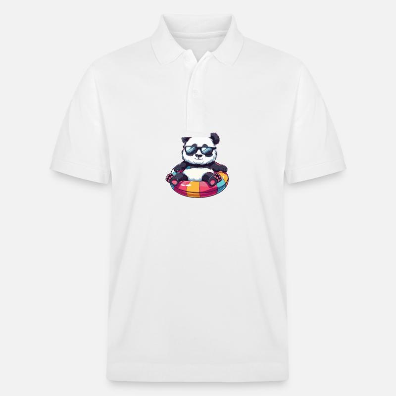 Panda Comic Cool - Stanley/Stella Unisex Bio-Poloshirt PREPSTER - Weiß