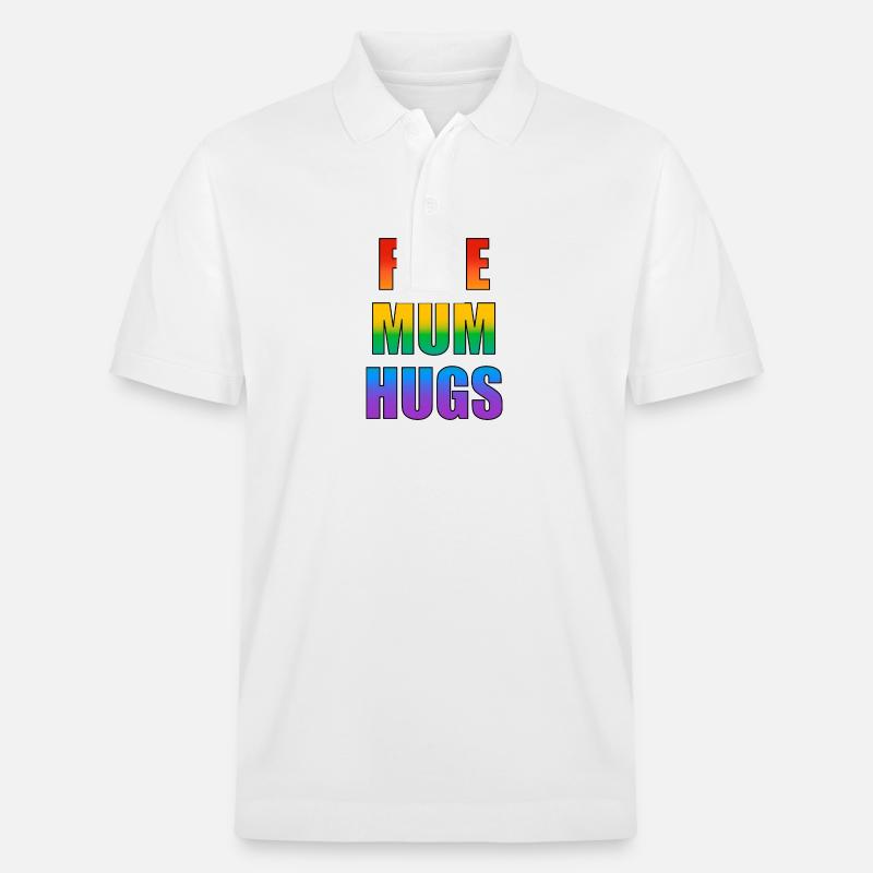 Maman Gratuite Câlins Pride - Polo PREPSTER bio Stanley/Stella Unisexe - blanc