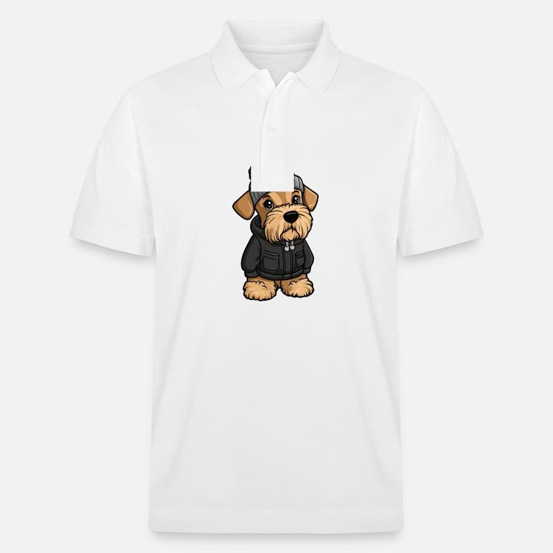 Airedale Terrier Chien Hiver - Polo PREPSTER bio Stanley/Stella Unisexe - blanc