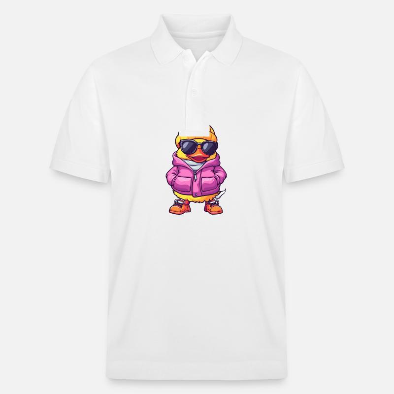 Bande dessinée cool de canard - Polo PREPSTER bio Stanley/Stella Unisexe - blanc