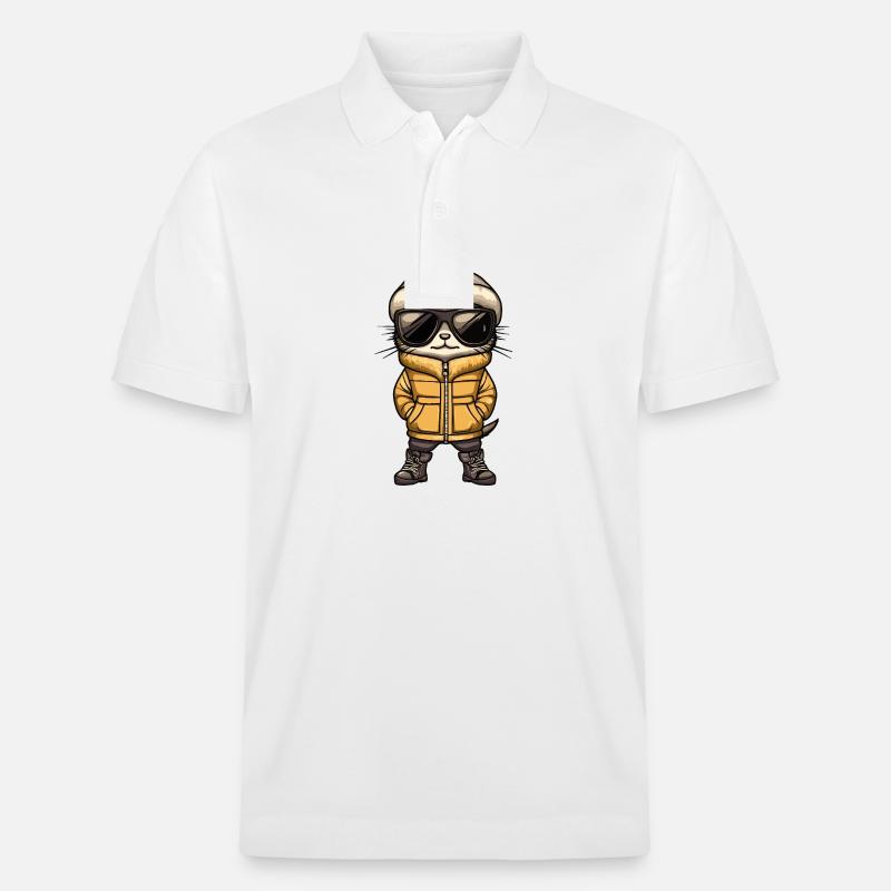 Erdmännchen Cool Comic - Stanley/Stella Unisex Bio-Poloshirt PREPSTER - Weiß