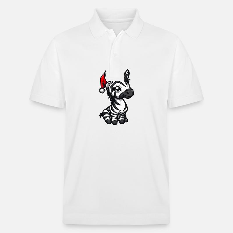 Noël zèbre - Polo PREPSTER bio Stanley/Stella Unisexe - blanc