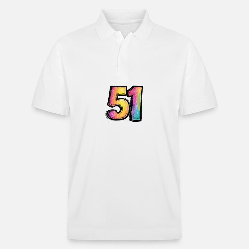 51 Symbole numérique - Polo PREPSTER bio Stanley/Stella Unisexe - blanc
