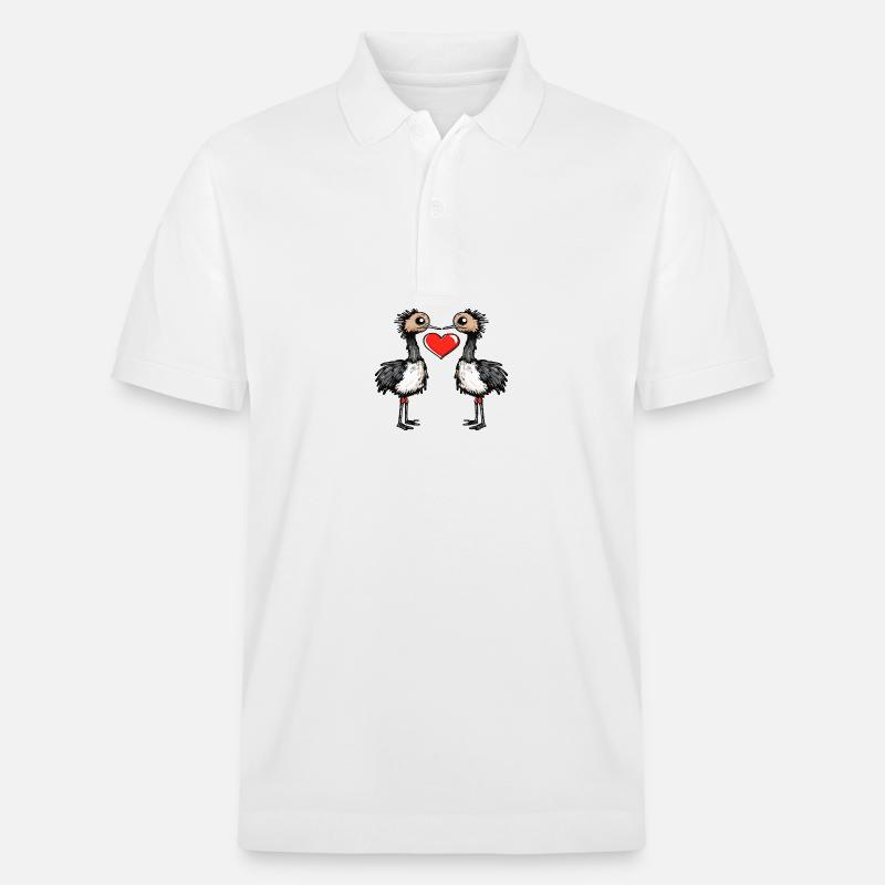 Bouquet Couple Saint-Valentin - Polo PREPSTER bio Stanley/Stella Unisexe - blanc