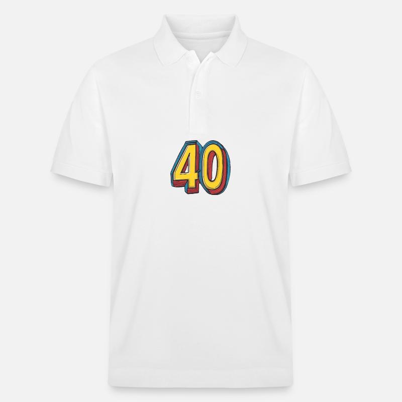 40 Symbole numérique - Polo PREPSTER bio Stanley/Stella Unisexe - blanc
