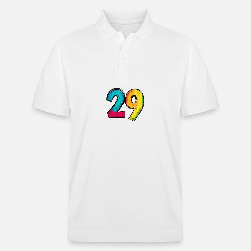 29 Symbole numérique - Polo PREPSTER bio Stanley/Stella Unisexe - blanc