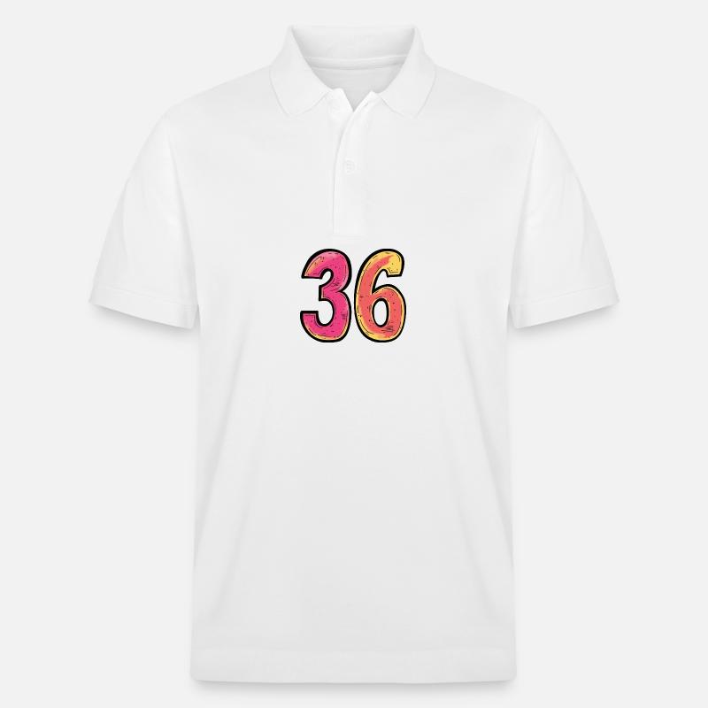 36 Symbole numérique - Polo PREPSTER bio Stanley/Stella Unisexe - blanc