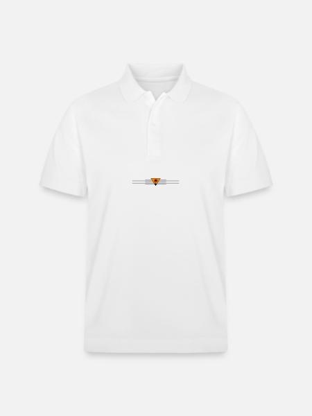 Palm tree line icon - Stanley/Stella Unisex Organic Polo Shirt PREPSTER - white