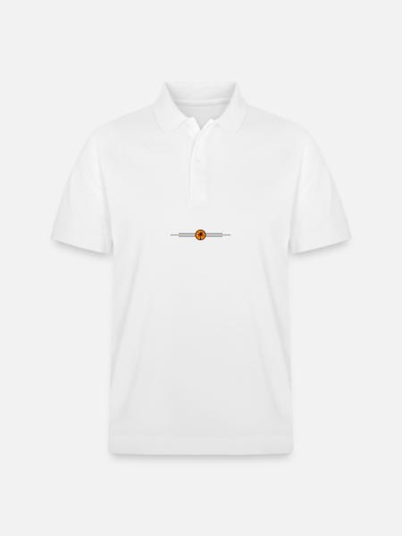 Palm Tree Holiday Icon - Stanley/Stella Unisex Organic Polo Shirt PREPSTER - white