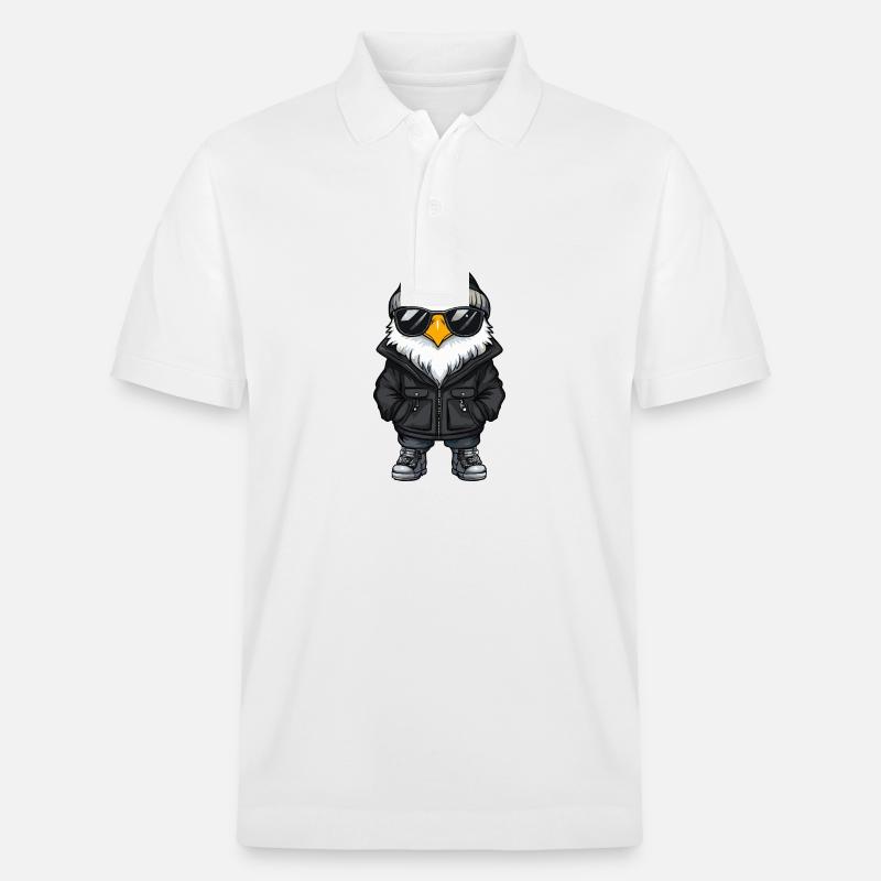 Adler Cool Comic - Stanley/Stella Unisex Bio-Poloshirt PREPSTER - Weiß