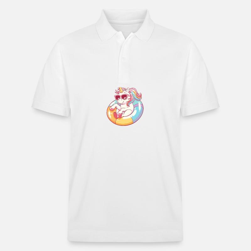 Einhorn Comic Cool - Stanley/Stella Unisex Bio-Poloshirt PREPSTER - Weiß